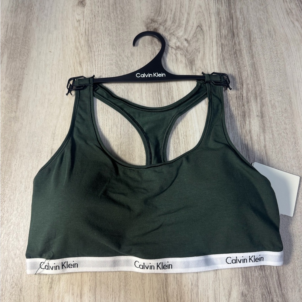 Calvin Klein Dark Green Sports Bra